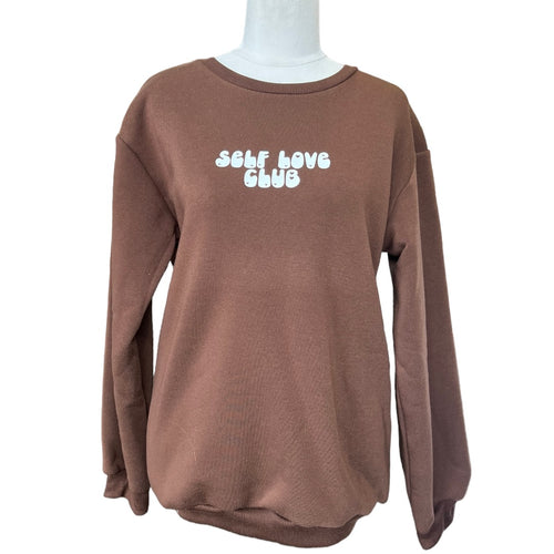 Self Love Club Sweatshirt - Chocolate Brown